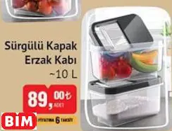 SÜRGÜLÜ KAPAK ERZAK KABI ~10 L SÜRGÜLÜ KAPAK ERZAK KABI ~10 L